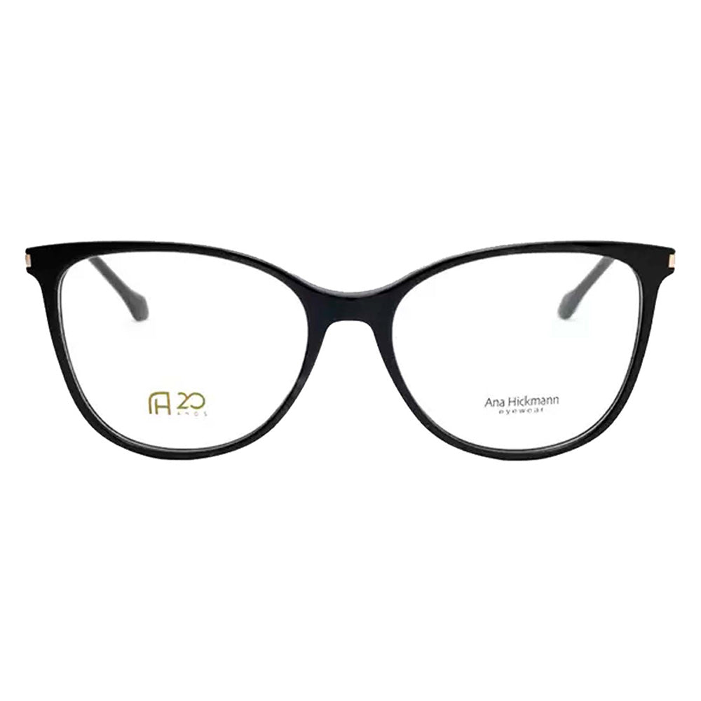 Armação de Óculos Ana Hickmann AH6388N A01 Preto/Dourado